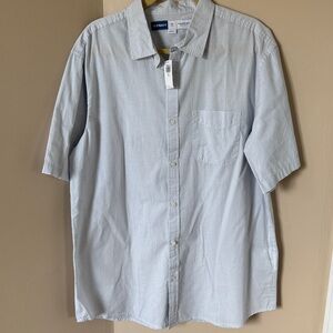 NWT Old Navy Linen Blue Button Down Shirt, XL Tall